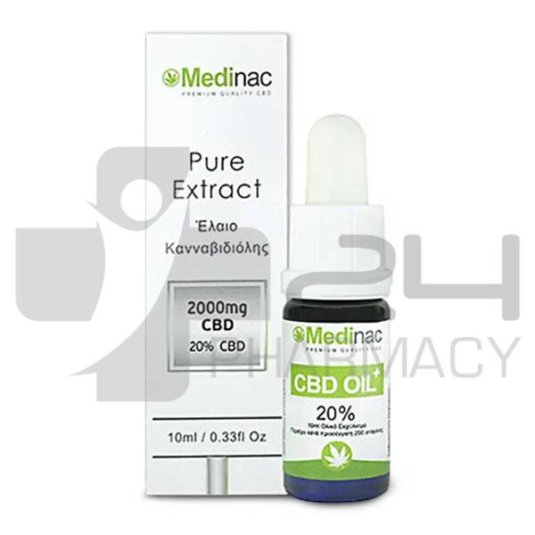 MEDINAC CBD ΕΛΑΙΟ ΚΑΝΝΑΒΙΔΙΟΛΗΣ 2000MG 20% 10ML