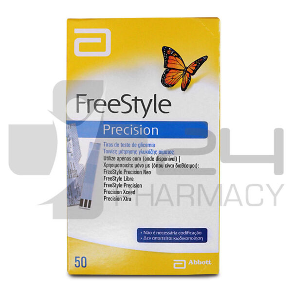 FREESTYLE PRECISION ΤΑΙΝΙΕΣ ΜΕΤΡΗΣΗΣ ΓΛΥΚΟΖΗΣ ΑΙΜΑΤΟΣ 50 ΤΜΧ