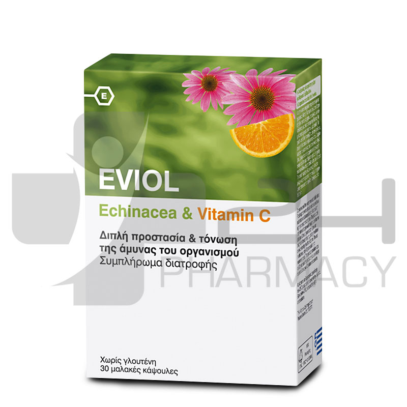 EVIOL ECHINACEA & VITAMIN C ΓΙΑ ΤΟΝΩΣΗ ΤΗΣ ΑΜΥΝΑΣ ΤΟΥ ΟΡΓΑΝΙΣΜΟΥ 30 ΚΑΨΟΥΛΕΣ EVIOL ECHINACEA & VITAMIN C ΓΙΑ ΤΟΝΩΣΗ ΤΗΣ ΑΜΥΝΑΣ ΤΟΥ ΟΡΓΑΝΙΣΜΟΥ 30 ΚΑΨΟΥΛΕΣ