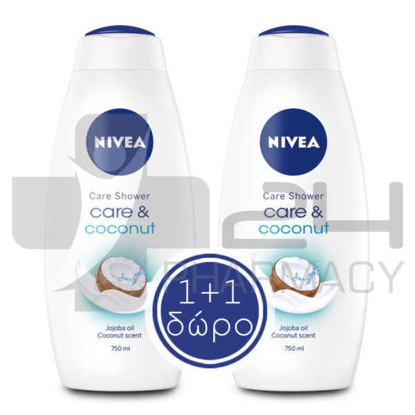 NIVEA CARE & COCONUT ΑΦΡΟΛΟΥΤΡΟ 1+1 2X750ML