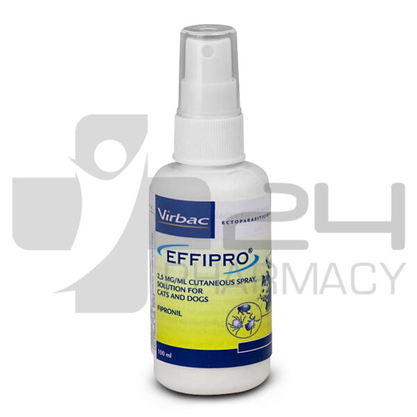 EFFIPRO SPRAY ΔΙΑΛΥΜΑ ΓΙΑ ΘΕΡΑΠΕΙΑ ΠΑΡΑΣΙΤΩΣΕΩΝ ΣΕ ΣΚΥΛΟΥΣ & ΓΑΤΕΣ 100ML
