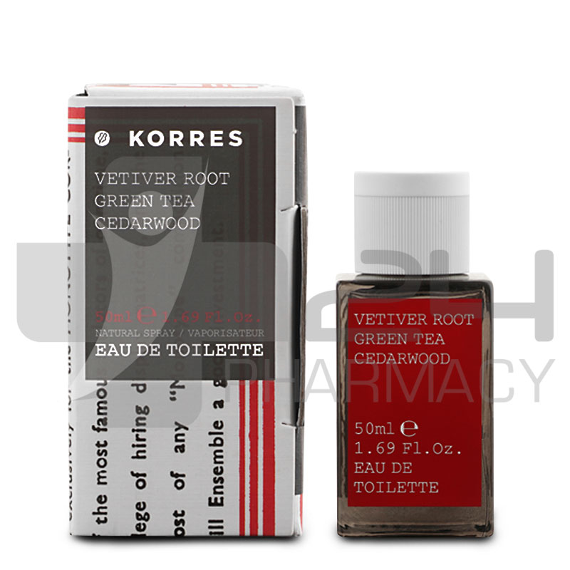 KORRES VETIVER ROOT/ GREEN TEA/ CEDARWOOD ΑΝΔΡΙΚΟ ΑΡΩΜΑ 50ML KORRES VETIVER ROOT/ GREEN TEA/ CEDARWOOD ΑΝΔΡΙΚΟ ΑΡΩΜΑ 50ML