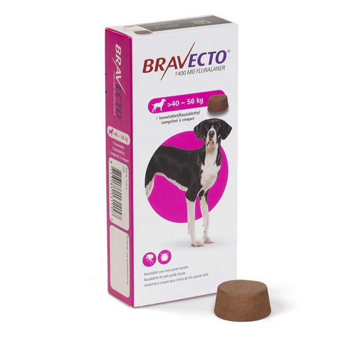 Bravecto Αντιπαρασιτικά Δισκία Για Σκύλους Από 40-56kg Bravecto Αντιπαρασιτικά Δισκία Για Σκύλους Από 40-56kg