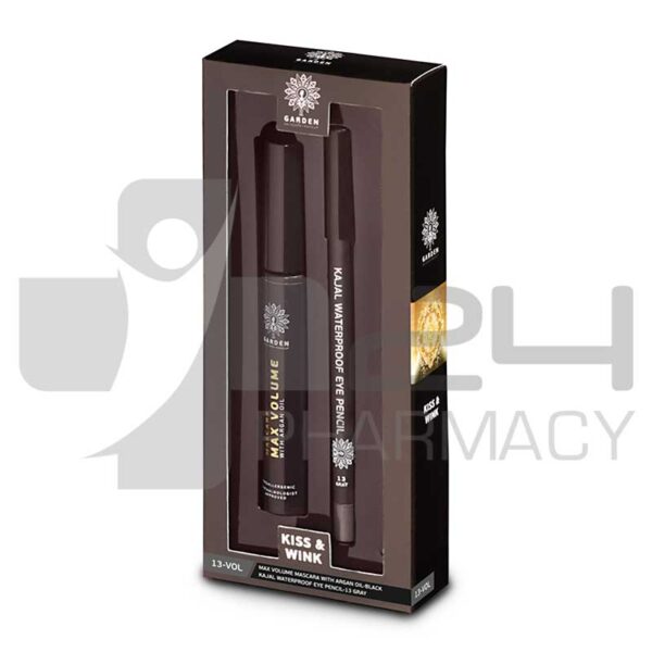 GARDEN OF PANTHENOLS KISS & WINK MASCARA & GRAY EYE PENCIL 13-VOL