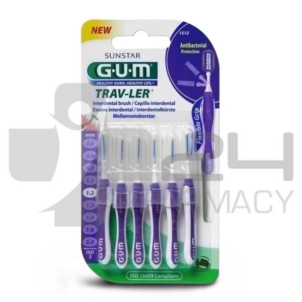 GUM TRAV-LER ΜΕΣΟΔΟΝΤΙΑ ΒΟΥΡΤΣΑΚΙΑ 1.2MM 6ΤΜΧ