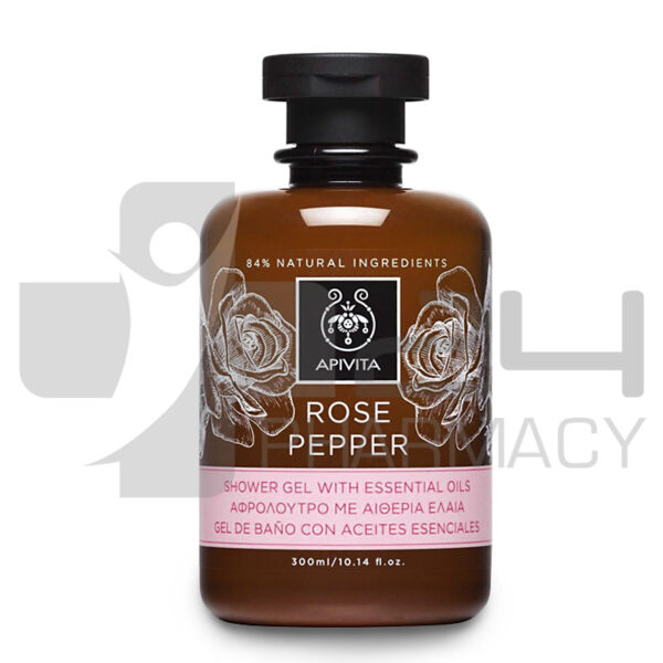 APIVITA ROSE PEPPER ΑΦΡΟΛΟΥΤΡΟ ΜΕ ΑΙΘΕΡΙΑ ΕΛΑΙΑ 300ML