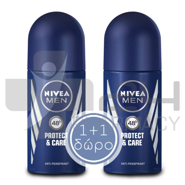 NIVEA MEN PROTECT & CARE ΑΠΟΣΜΗΤΙΚΟ 48ΩΡΗΣ ΠΡΟΣΤΑΣΙΑΣ 2X50ML