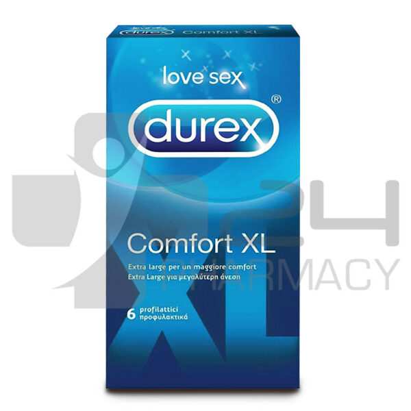 DUREX COMFORT XL ΠΡΟΦΥΛΑΚΤΙΚΑ ΜΕΓΑΛΟΥ ΜΕΓΕΘΟΥΣ ΓΙΑ ΜΕΓΑΛΥΤΕΡΗ ΑΝΕΣΗ 6ΤΜΧ