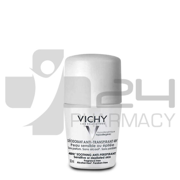 VICHY DEODORANT ΑΠΟΣΜΗΤΙΚΟ ROLL-ON ΓΙΑ ΕΥΑΙΣΘΗΤΕΣ ΕΠΙΔΕΡΜΙΔΕΣ 50ML