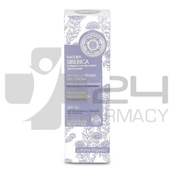 NATURA SIBERICA ΕΝΥΔΑΤΙΚΗ ΚΡΕΜΑ ΓΙΑ ΕΥΑΙΣΘΗΤΟ ΔΕΡΜΑ SPF20 22+ 50ML