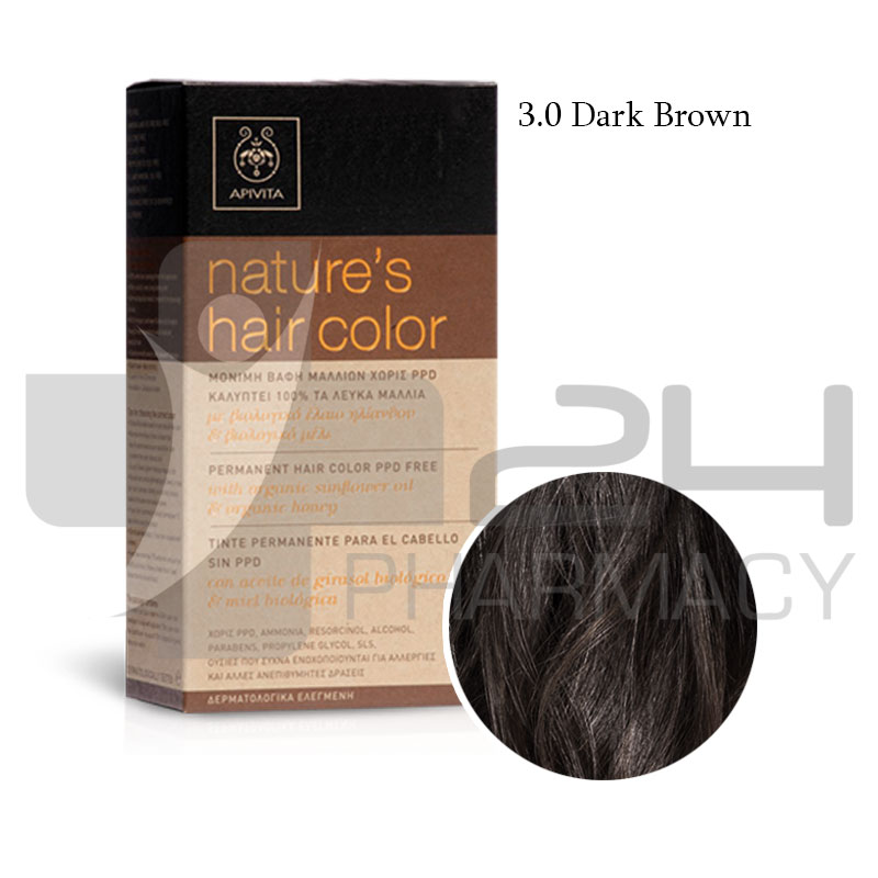 APIVITA NATURES HAIR COLOR 3.0 ΚΑΣΤΑΝΟ ΣΚΟΥΡΟ 50ML APIVITA NATURES HAIR COLOR 3.0 ΚΑΣΤΑΝΟ ΣΚΟΥΡΟ 50ML